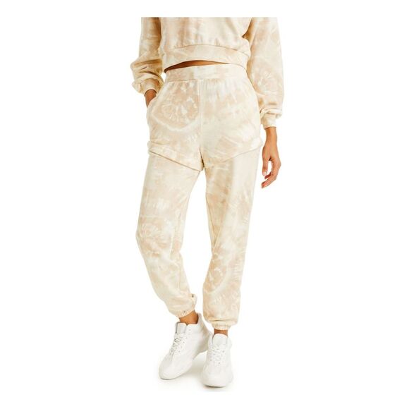 NWT CULPOS X INC Womens Beige Pocketed Convertible Sweatpants Lounge Pants L - Picture 1 of 3